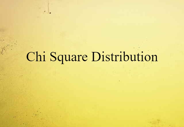 chi square distribution