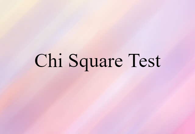 chi square test