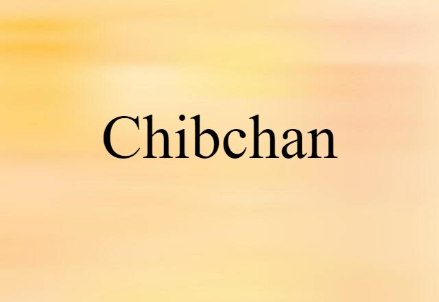 Chibchan (noun) Definition, Meaning & Examples