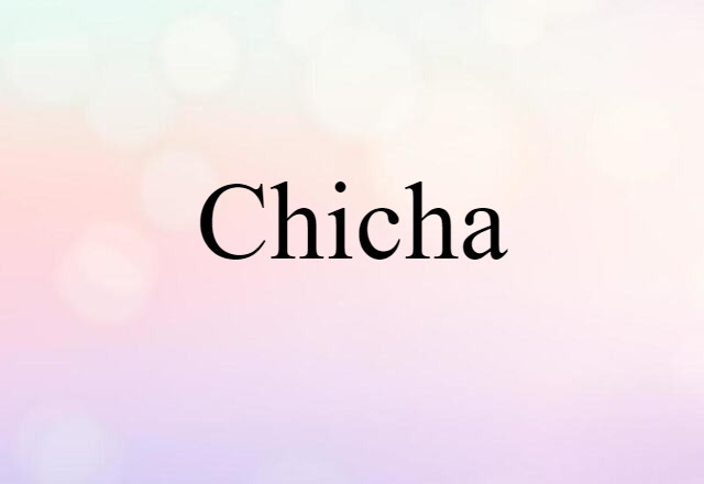 Chicha (noun) Definition, Meaning & Examples