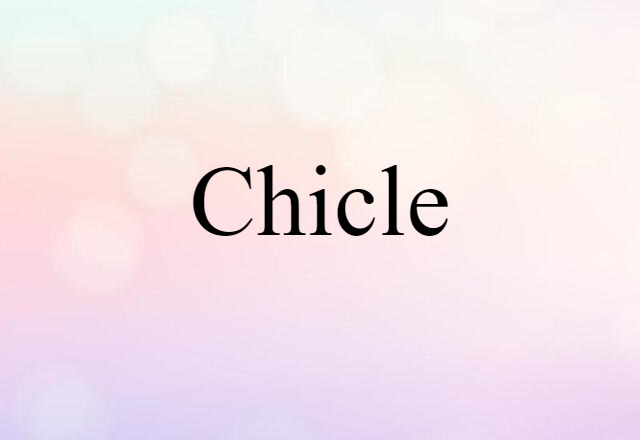 Chicle (noun) Definition, Meaning & Examples