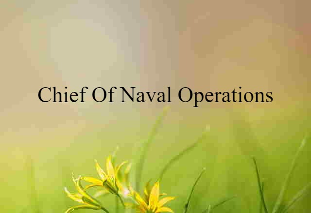 Chief Of Naval Operations (noun) Definition, Meaning & Examples