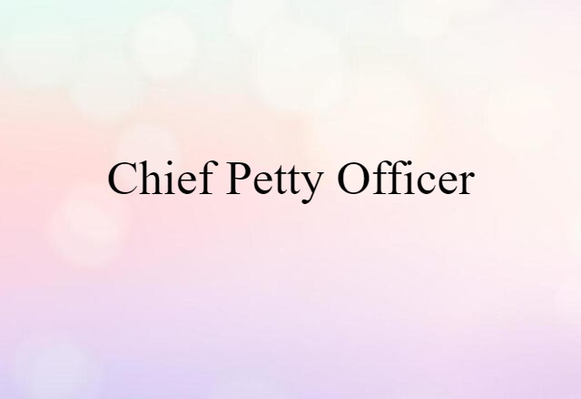 Chief Petty Officer (noun) Definition, Meaning & Examples