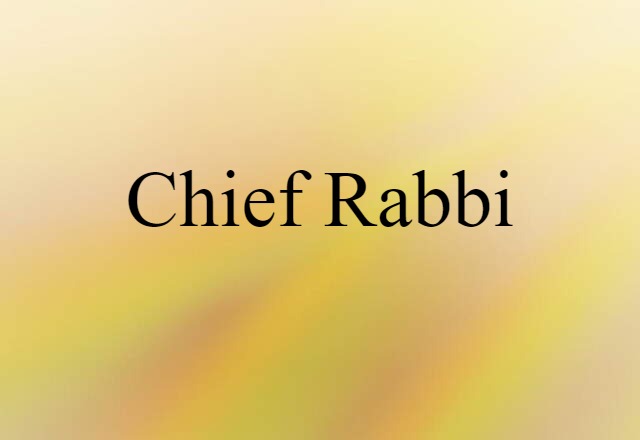 Chief Rabbi