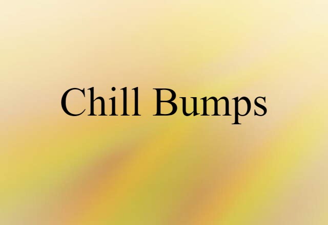 Chill Bumps (noun) Definition, Meaning & Examples