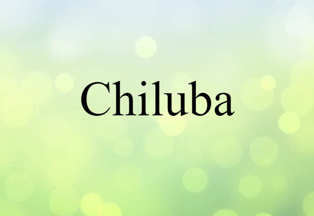 Chiluba (noun) Definition, Meaning & Examples