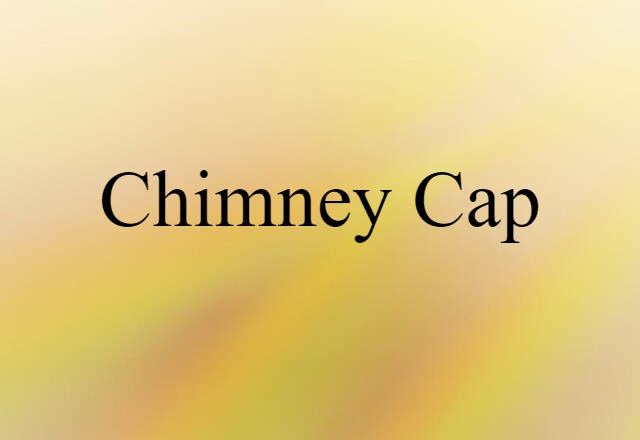 Chimney Cap (noun) Definition, Meaning & Examples