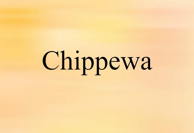 Chippewa (noun) Definition, Meaning & Examples