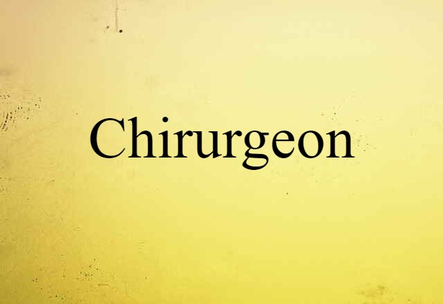 Chirurgeon (noun) Definition, Meaning & Examples