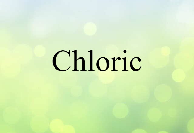 Chloric (noun) Definition, Meaning & Examples