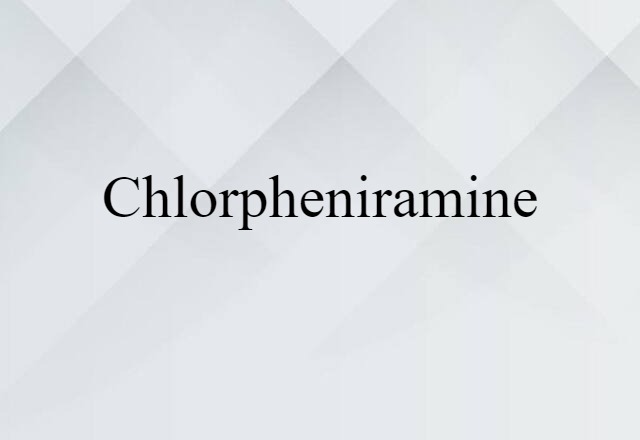 chlorpheniramine