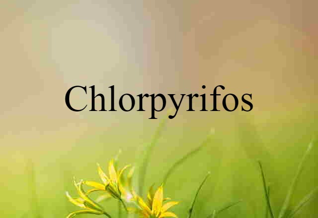 Chlorpyrifos (noun) Definition, Meaning & Examples