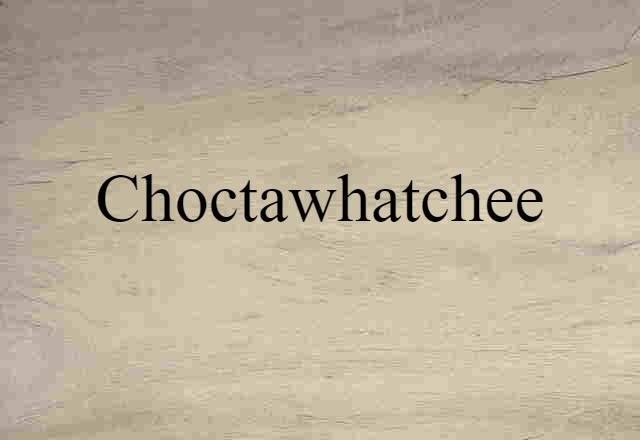 Choctawhatchee (noun) Definition, Meaning & Examples