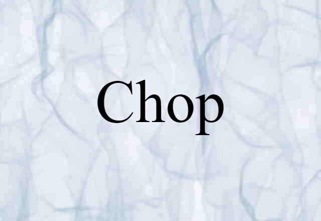 Chop (noun) Definition, Meaning & Examples