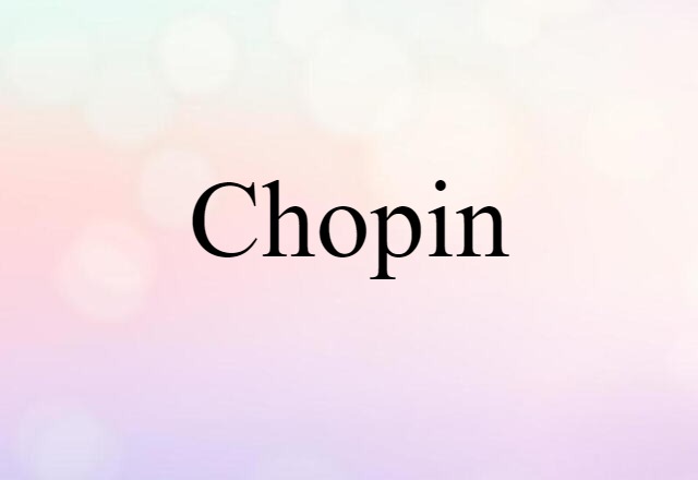 Chopin (noun) Definition, Meaning & Examples