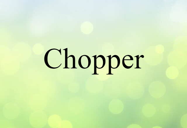 Chopper (noun) Definition, Meaning & Examples