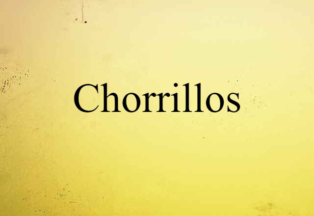 Chorrillos (noun) Definition, Meaning & Examples