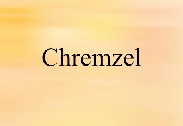 Chremzel (noun) Definition, Meaning & Examples