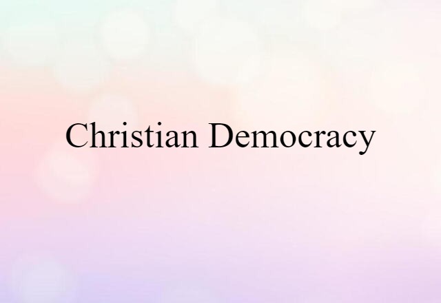 Christian Democracy