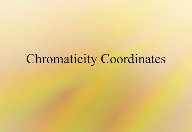 chromaticity coordinates