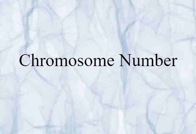 chromosome number