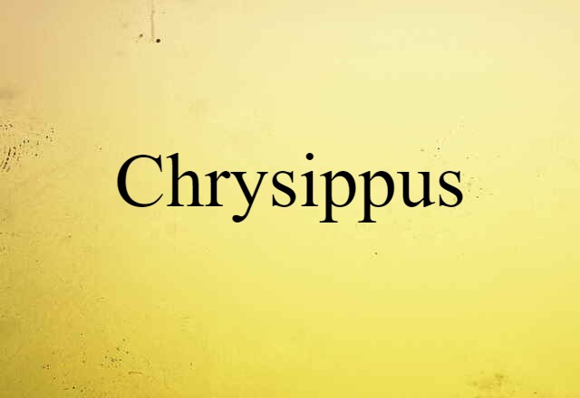 Chrysippus (noun) Definition, Meaning & Examples