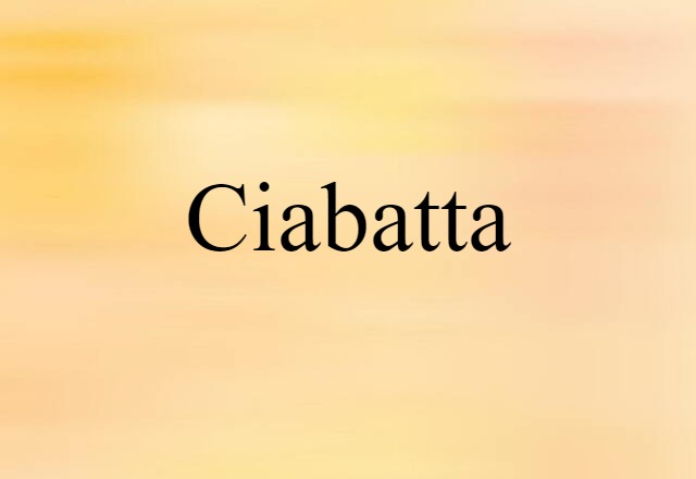 Ciabatta (noun) Definition, Meaning & Examples