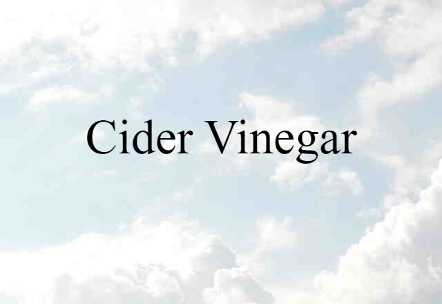 cider vinegar