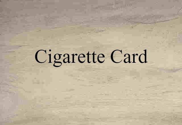 cigarette card