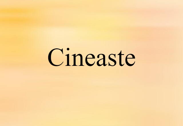 cineaste