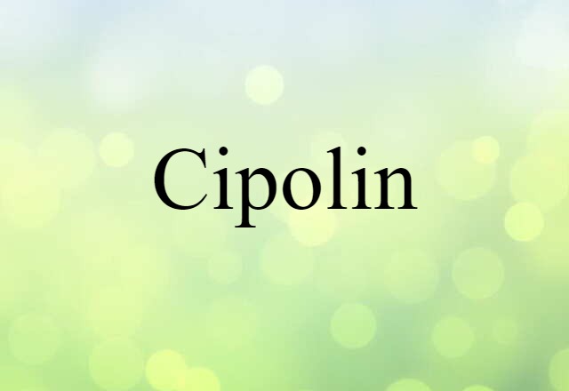 Cipolin (noun) Definition, Meaning & Examples