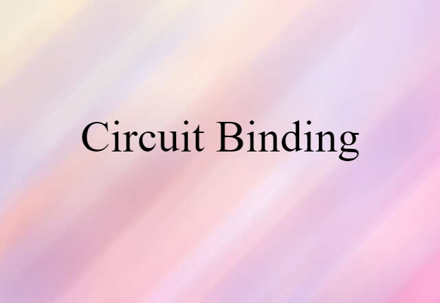 Circuit Binding (noun) Definition, Meaning & Examples