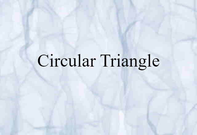 Circular Triangle (noun) Definition, Meaning & Examples