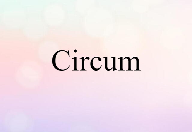 Circum (noun) Definition, Meaning & Examples