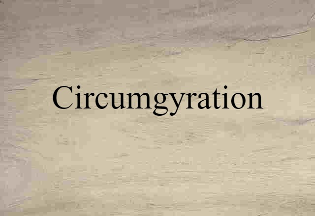 Circumgyration (noun) Definition, Meaning & Examples