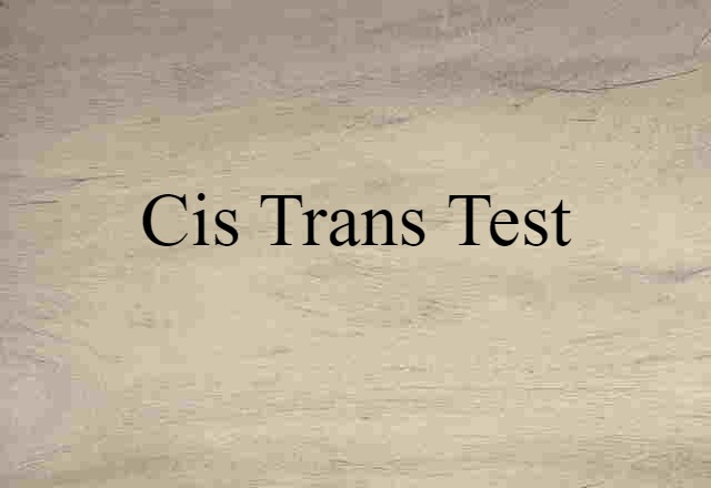 cis-trans test