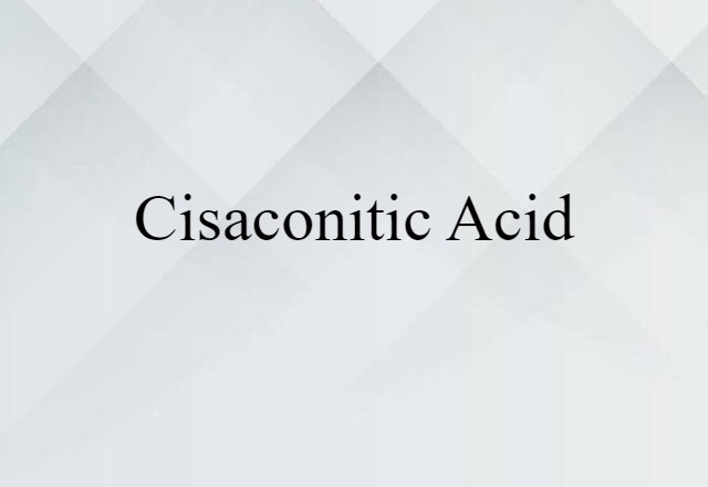 cisaconitic acid