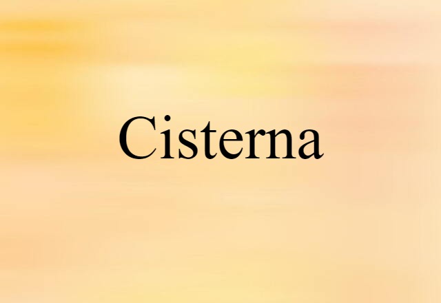 cisterna