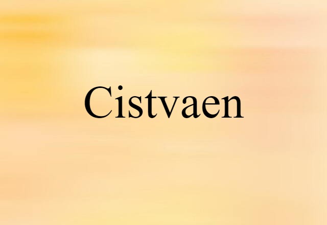 Cistvaen (noun) Definition, Meaning & Examples