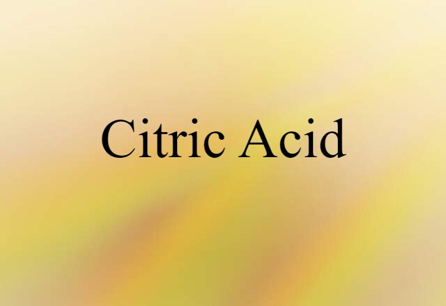 citric acid