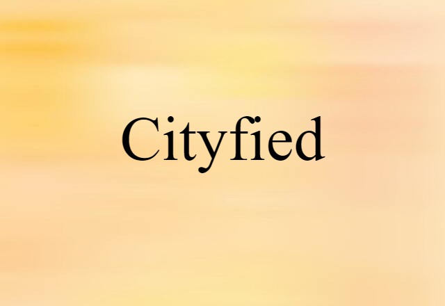 Cityfied (noun) Definition, Meaning & Examples