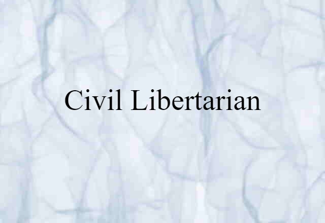 civil libertarian