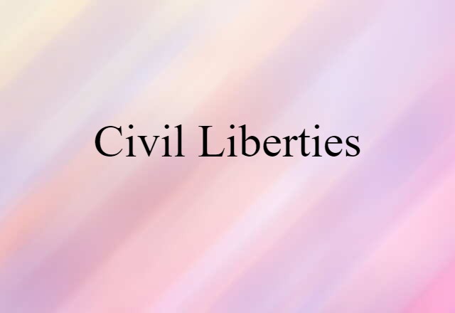 Civil Liberties (noun) Definition, Meaning & Examples