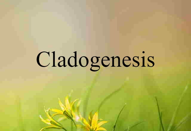 Cladogenesis (noun) Definition, Meaning & Examples