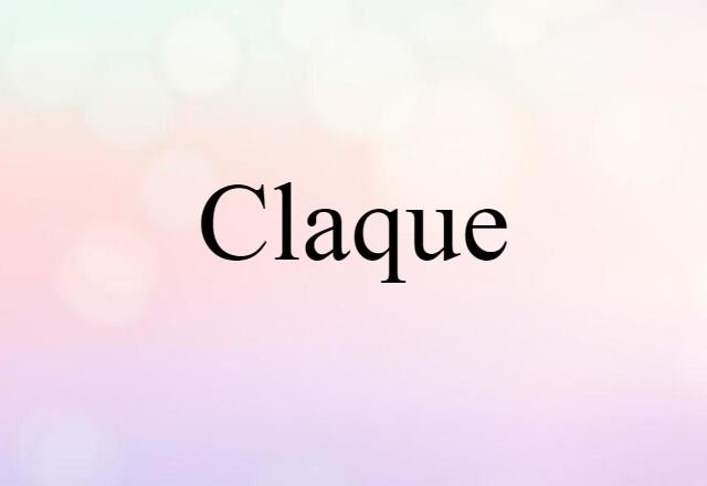 Claque (noun) Definition, Meaning & Examples