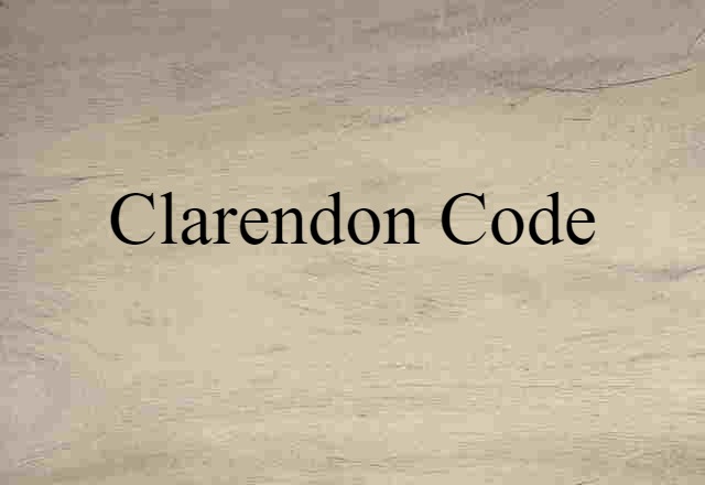 Clarendon Code