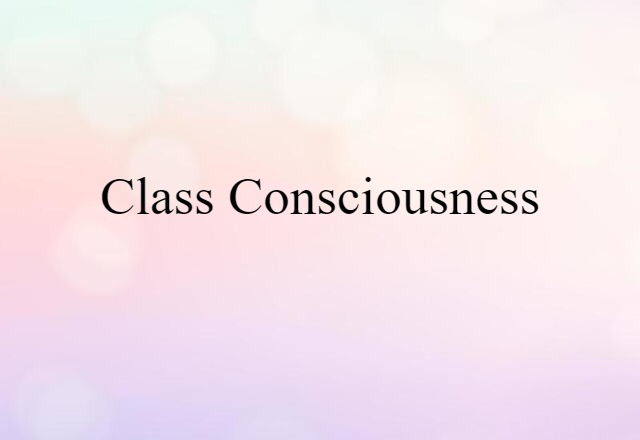 class consciousness