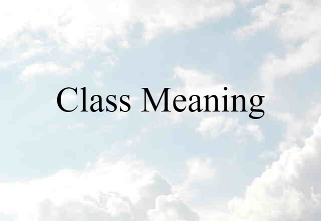 class meaning