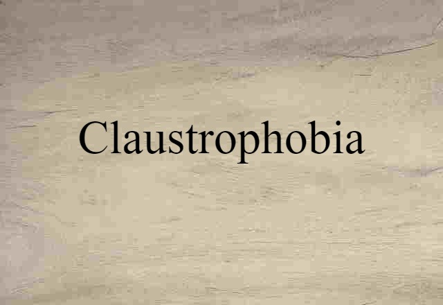 Claustrophobia (noun) Definition, Meaning & Examples