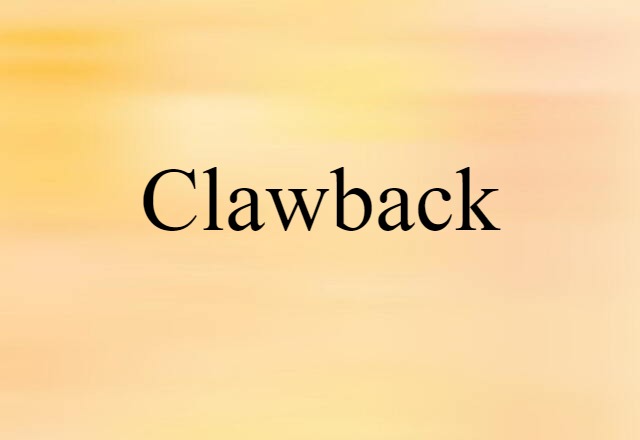 clawback